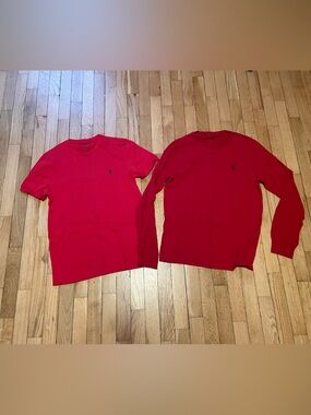 Polo Ralph Lauren Red Long Sleeve & Tee Set Men’s M 2 for One!